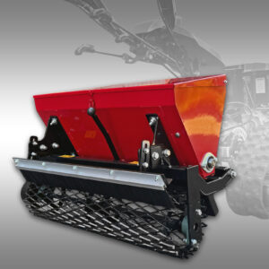 Sečka Jansen MGT-600, zásobník na osivo, dvoukolový traktor