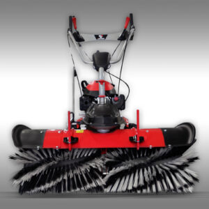 Motorové koště Zametač Jansen MKB-500 E s elektrickým startérem + kontejner + sněhová radlice